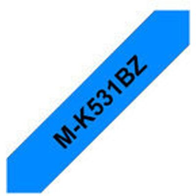 Brother Ruban d'étiquetage, M-K531bz (1.20 cm, Bleu, Noir) - Publicité Brother Ruban d'étiquetage, M-K531bz (1.20 cm, Bleu, Noir) - Publicité