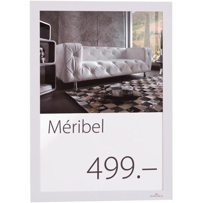 Durable, Panneau d'information, Duraframe A4, blanc, 2 pièces - Publicité Durable, Panneau d'information, Duraframe A4, blanc, 2 pièces - Publicité