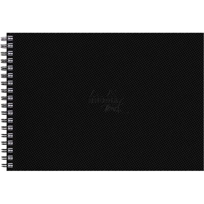 Rhodia, Papier à bricolage, Touch Watercolor Book, papier 100% coton grain satiné 300g - A4 paysage, 40 pages - Noir (300 g/m², 120x) - Publicité Rhodia, Papier à bricolage, Touch Watercolor Book, papier 100% coton grain satiné 300g - A4 paysage, 40 pages - Noir (300 g/m², 120x) - Publicité