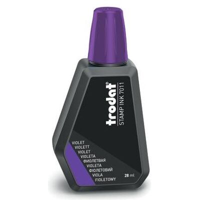 Trodat, Tampon encreur, Encre "7011", pour tampon encreur, violet - Publicité Trodat, Tampon encreur, Encre "7011", pour tampon encreur, violet - Publicité