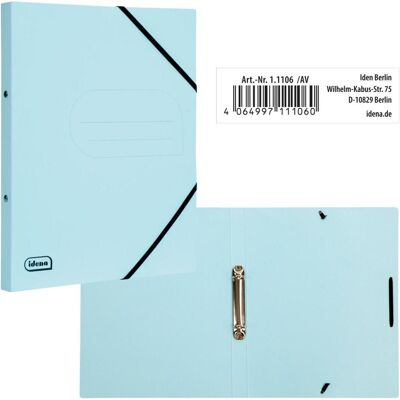 Idena, Classeur, Classeur à anneaux Eco A4 2 anneaux turquoise FSC-Mix (A4, 25 mm) - Publicité Idena, Classeur, Classeur à anneaux Eco A4 2 anneaux turquoise FSC-Mix (A4, 25 mm) - Publicité
