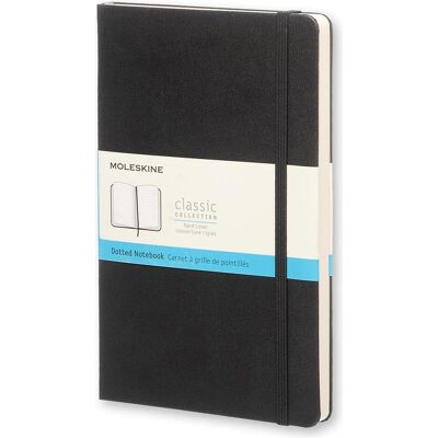 Moleskine, Cahier + bloc-notes, Carnet Classic Large (A5, Pointillés, Couverture rigide) - Publicité Moleskine, Cahier + bloc-notes, Carnet Classic Large (A5, Pointillés, Couverture rigide) - Publicité