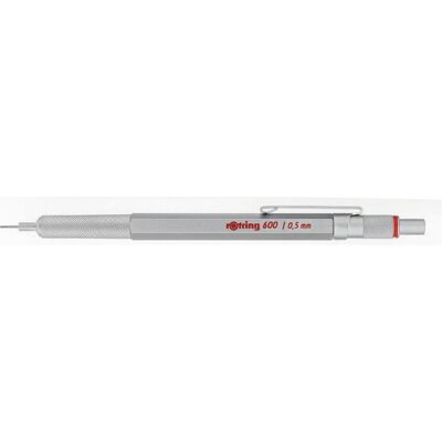 Rotring, Crayon à papier + critérium, Porte-mines automatique 600 0,5 argent - 1904445 (0.50 mm, HB, 1x) - Publicité Rotring, Crayon à papier + critérium, Porte-mines automatique 600 0,5 argent - 1904445 (0.50 mm, HB, 1x) - Publicité