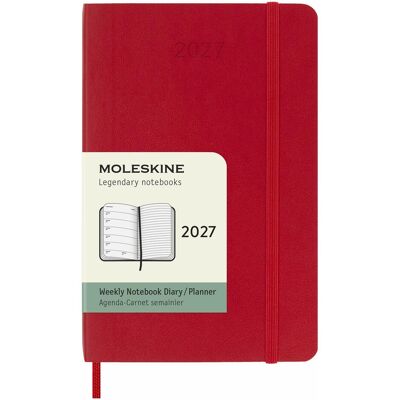 Moleskine, Agenda, Wochen-Notizkalender P/A6 Scharlachrot 2027 (A6, 1 semaine / 1 page) - Publicité Moleskine, Agenda, Wochen-Notizkalender P/A6 Scharlachrot 2027 (A6, 1 semaine / 1 page) - Publicité