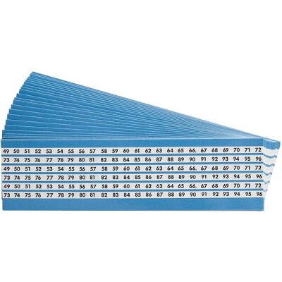 Brady, Rouleau d’étiquettes, WM-49-96-TM, B-500, vinyle, marqueur, blanc, 8 x 5mm, n° 49-96 ( 25 cartes à 144 étiquettes) - Publicité Brady, Rouleau d’étiquettes, WM-49-96-TM, B-500, vinyle, marqueur, blanc, 8 x 5mm, n° 49-96 ( 25 cartes à 144 étiquettes) - Publicité