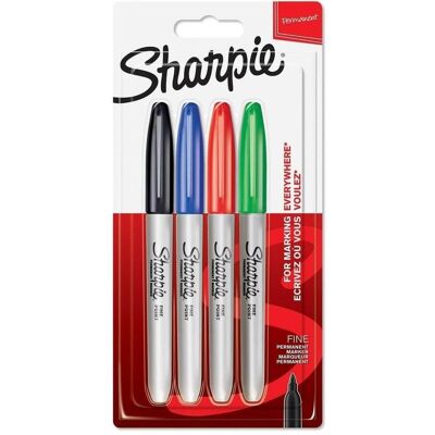 Sharpie, Marqueur, Marqueurs permanents (4x) - Publicité Sharpie, Marqueur, Marqueurs permanents (4x) - Publicité