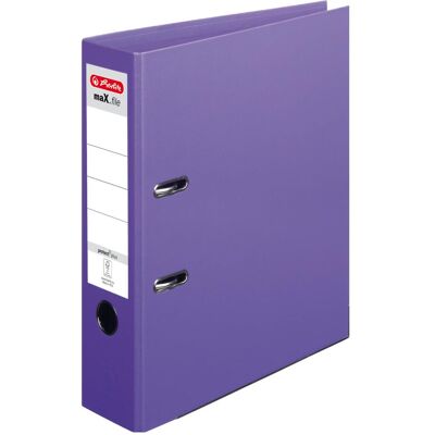Herlitz, Classeur, Classeur maX.file protect plus, Largeur de dos : 80 mm, Violet DIN A4, couverture en PP, protection (A4, 80 mm) - Publicité Herlitz, Classeur, Classeur maX.file protect plus, Largeur de dos : 80 mm, Violet DIN A4, couverture en PP, protection (A4, 80 mm) - Publicité