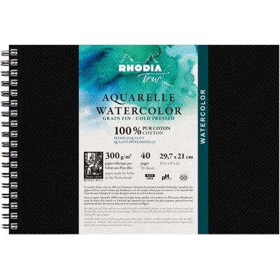 Rhodia Fountain-Grade Watercolor Book - Watercolor Book - Publicité Rhodia Fountain-Grade Watercolor Book - Watercolor Book - Publicité