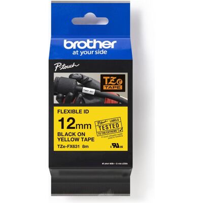 Brother Ruban d'étiquetage, Tze-Fx631 (1.20 cm, Jaune) - Publicité Brother Ruban d'étiquetage, Tze-Fx631 (1.20 cm, Jaune) - Publicité