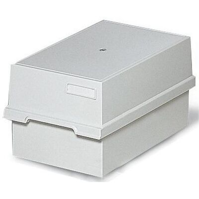 Exacompta, Porte-cartes, Boîte à fiches A6, gris clair (A6) - Publicité Exacompta, Porte-cartes, Boîte à fiches A6, gris clair (A6) - Publicité