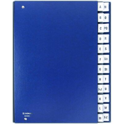 Donau, Porte-documents, Carte de correspondance, carton, A4, A-Z, couleur bleue () - 9003106063055 (A4) - Publicité Donau, Porte-documents, Carte de correspondance, carton, A4, A-Z, couleur bleue () - 9003106063055 (A4) - Publicité