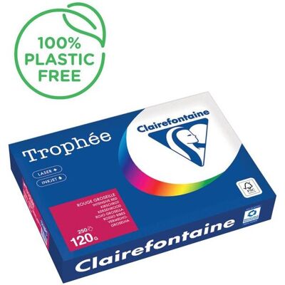 Clairefontaine Trophée Intens - Papier couleur cerise A4 - Publicité Clairefontaine Trophée Intens - Papier couleur cerise A4 - Publicité