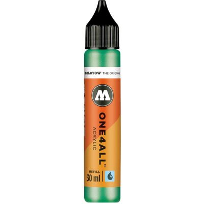 Molotow, Cartouche de rechange + encrier, Recharge d'encre One4All pour marqueurs permanents 30ml vert clair métallisé (Vert clair, 1 pcs) - Publicité Molotow, Cartouche de rechange + encrier, Recharge d'encre One4All pour marqueurs permanents 30ml vert clair métallisé (Vert clair, 1 pcs) - Publicité