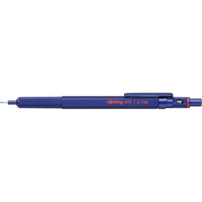 Rotring, Crayon à papier + critérium, Crayon à mine fine 600 Métallique 0,7 mm, bleu (0.70 mm, HB, 1x) - Publicité Rotring, Crayon à papier + critérium, Crayon à mine fine 600 Métallique 0,7 mm, bleu (0.70 mm, HB, 1x) - Publicité