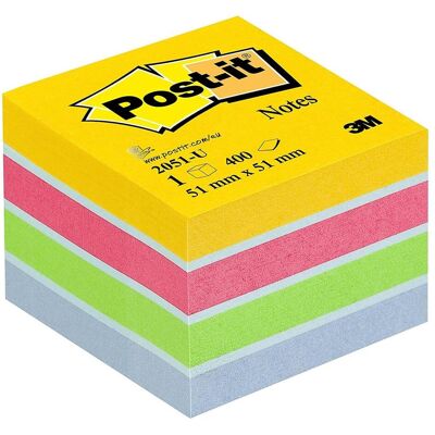 Post-it, Notes adhésives, Notes Cube Mini (51 x 51 mm) - Publicité Post-it, Notes adhésives, Notes Cube Mini (51 x 51 mm) - Publicité