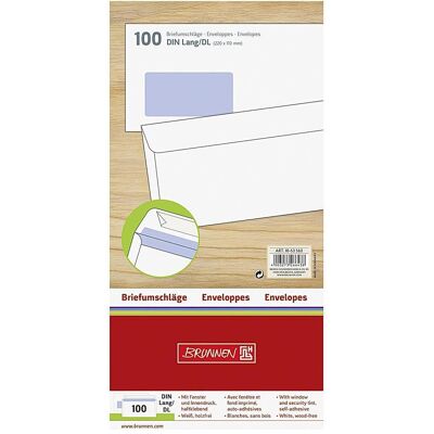 10x Brunnen, Enveloppes, Briefumschlag DL (110 x 220 mm) - Publicité 10x Brunnen, Enveloppes, Briefumschlag DL (110 x 220 mm) - Publicité