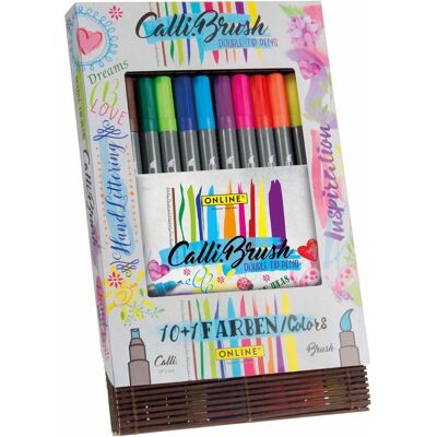 Online, Écriture + dessin, Stylo pinceau Calli (11x) - Publicité Online, Écriture + dessin, Stylo pinceau Calli (11x) - Publicité