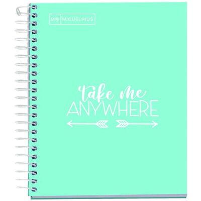 Miquelrius, Cahier + bloc-notes, Message Notebook (A5, Quadrillé) - Publicité Miquelrius, Cahier + bloc-notes, Message Notebook (A5, Quadrillé) - Publicité
