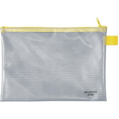 Veloflex, Porte-documents, Pochette à fermeture éclair DIN A5 film PVC transparent (A5) - Publicité Veloflex, Porte-documents, Pochette à fermeture éclair DIN A5 film PVC transparent (A5) - Publicité
