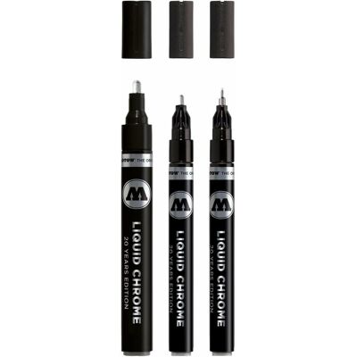 Molotow, Marqueur, Liquid Chrome Marker (avec encre spéciale pour un véritable effet miroir) 3 pièces chrome (3x) - Publicité Molotow, Marqueur, Liquid Chrome Marker (avec encre spéciale pour un véritable effet miroir) 3 pièces chrome (3x) - Publicité