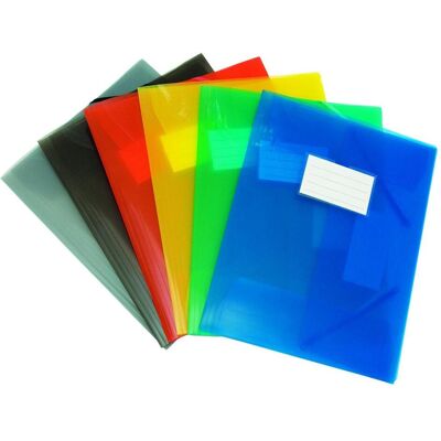 Donau, Classeur, Chemise à tirettes, pp, a4, 480 microns, 3 rabats, transparent noir - Publicité Donau, Classeur, Chemise à tirettes, pp, a4, 480 microns, 3 rabats, transparent noir - Publicité