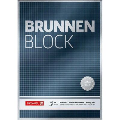 10x Brunnen, Cahier + bloc-notes, Bloc-notes 'BRUNNEN-Block' Premium (A4, Quadrillé, Couverture rigide) - Publicité 10x Brunnen, Cahier + bloc-notes, Bloc-notes 'BRUNNEN-Block' Premium (A4, Quadrillé, Couverture rigide) - Publicité