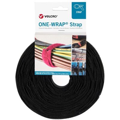 Brady, Étiquettes, VELCRO ONE-WRAP TAPE, polypropylène, noir, 25.00 mm x 25.00 m, non adhésif, en continu - Publicité Brady, Étiquettes, VELCRO ONE-WRAP TAPE, polypropylène, noir, 25.00 mm x 25.00 m, non adhésif, en continu - Publicité