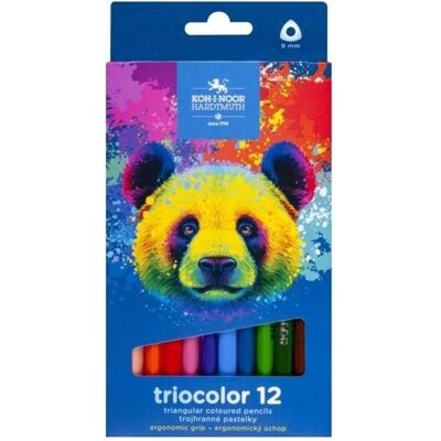 Koh-i-Noor, Écriture + dessin, Dreieckige Buntstifte Triocolor 12 St. Bär (12x) - Publicité Koh-i-Noor, Écriture + dessin, Dreieckige Buntstifte Triocolor 12 St. Bär (12x) - Publicité