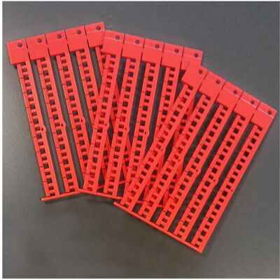 Brady, Étiquettes, TAGB+R 11X3 RED, Étiquette B+R, rouge, 11 x 3 mm (675 étiquettes) - Publicité Brady, Étiquettes, TAGB+R 11X3 RED, Étiquette B+R, rouge, 11 x 3 mm (675 étiquettes) - Publicité