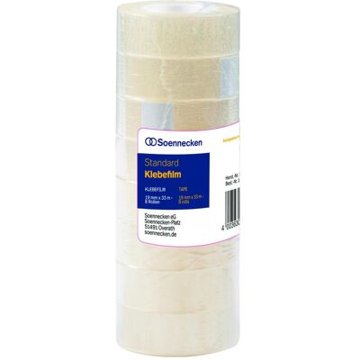Soennecken, Ruban adhésif, 5847 Film adhésif - Transparent, 19mmx33m, 8 pcs/paquet (19 mm) - Publicité Soennecken, Ruban adhésif, 5847 Film adhésif - Transparent, 19mmx33m, 8 pcs/paquet (19 mm) - Publicité