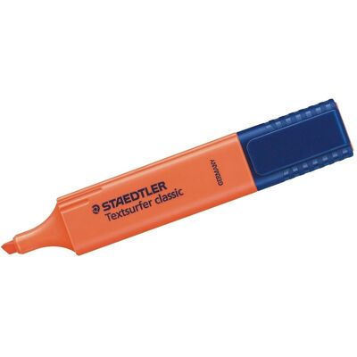 Staedtler Marqueur, Textsurfer classic 364, 1 pc(s), Orange, Blue, Orange, Polypropylène (PP), 5 mm (1x) - Publicité Staedtler Marqueur, Textsurfer classic 364, 1 pc(s), Orange, Blue, Orange, Polypropylène (PP), 5 mm (1x) - Publicité