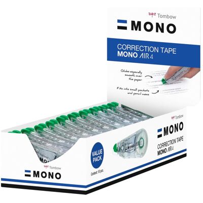 Tombow, Gomme + correcteur, Rouleau correcteur Mono Air 4 - Publicité Tombow, Gomme + correcteur, Rouleau correcteur Mono Air 4 - Publicité