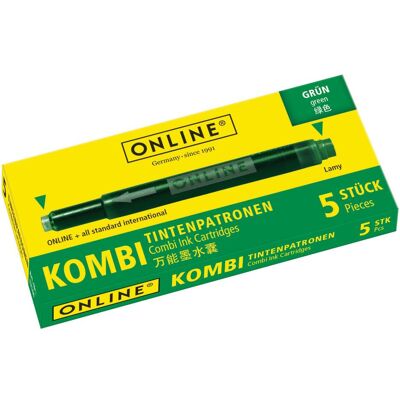 Online, Cartouche de rechange + encrier, Cartouches d'encre Combi (Vert, 1 pcs) - Publicité Online, Cartouche de rechange + encrier, Cartouches d'encre Combi (Vert, 1 pcs) - Publicité