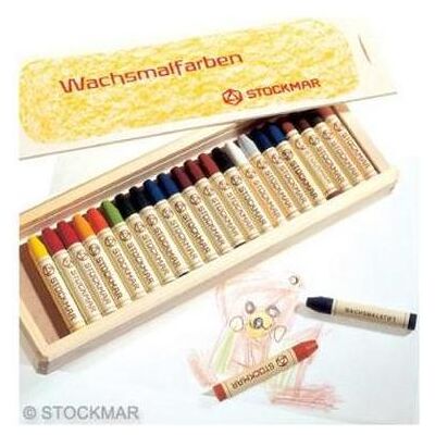 Stockmar 24 Crayons à Cire - Résistants à l’eau, Ergonomiques, Fabriqués en Allemagne - Publicité Stockmar 24 Crayons à Cire - Résistants à l’eau, Ergonomiques, Fabriqués en Allemagne - Publicité