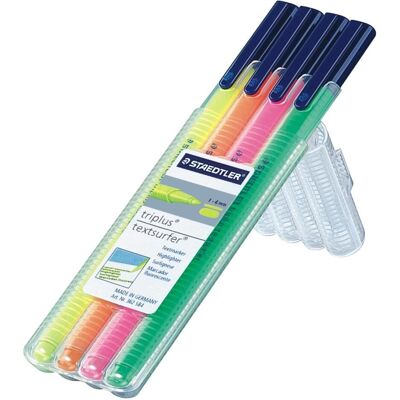 Staedtler Marqueur, Surligneur triplus texturfer 4pcs box (4x) - Publicité Staedtler Marqueur, Surligneur triplus texturfer 4pcs box (4x) - Publicité