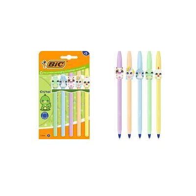Bic, Stylo, Kristallfigur-Kugelschreiber, 1 mm, blau, 5 Stück (5x) - Publicité Bic, Stylo, Kristallfigur-Kugelschreiber, 1 mm, blau, 5 Stück (5x) - Publicité