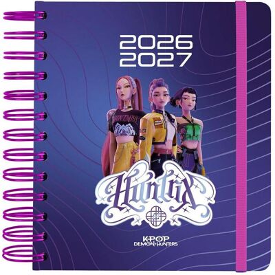 Grupo Erik, Agenda, KPop Demon Hunters journal à spirale Agenda journalier 2026/2027 A5 (A5, 1 jour / 1 page) - Publicité Grupo Erik, Agenda, KPop Demon Hunters journal à spirale Agenda journalier 2026/2027 A5 (A5, 1 jour / 1 page) - Publicité
