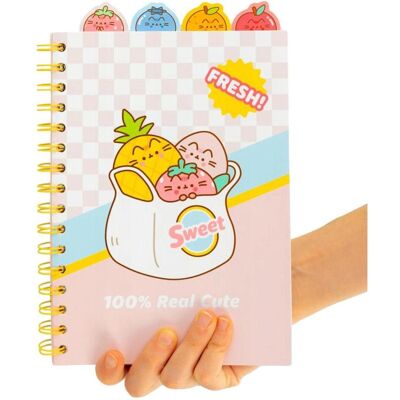 Grupo Erik, Cahier + bloc-notes, Pusheen Fruits A5 notebook (A5, Couverture rigide) - Publicité Grupo Erik, Cahier + bloc-notes, Pusheen Fruits A5 notebook (A5, Couverture rigide) - Publicité