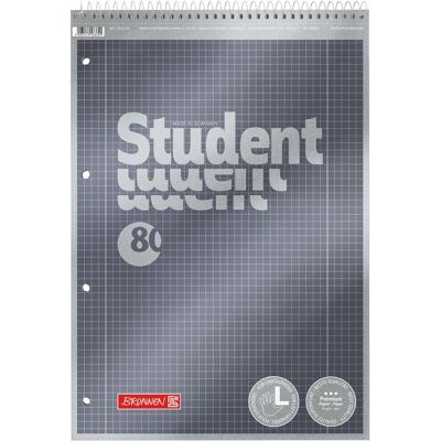 Brunnen, Cahier + bloc-notes, Blocs Collège Student Premium Règle A4 Bords intérieurs et extérieurs (A4, Quadrillé) - Publicité Brunnen, Cahier + bloc-notes, Blocs Collège Student Premium Règle A4 Bords intérieurs et extérieurs (A4, Quadrillé) - Publicité