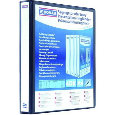 Staples, Porte-documents, Classeur à 4 anneaux, A4 100 mm noir (DON256) (A4) - Publicité Staples, Porte-documents, Classeur à 4 anneaux, A4 100 mm noir (DON256) (A4) - Publicité