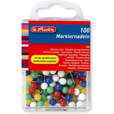 Herlitz, Présentation : accessoires, 100 Aiguilles de marquage 8770356 - Publicité Herlitz, Présentation : accessoires, 100 Aiguilles de marquage 8770356 - Publicité