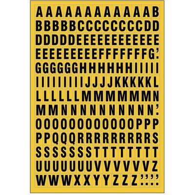 Brady, Aimant, B-859, Lettres magnétiques sur feuille, noir sur jaune, set de 0-9, env. 23mm, hauteur des - Publicité Brady, Aimant, B-859, Lettres magnétiques sur feuille, noir sur jaune, set de 0-9, env. 23mm, hauteur des - Publicité