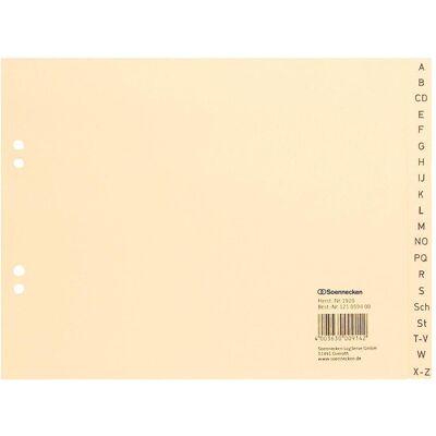 Soennecken, Classeur : accessoires, Répertoire A-Z Utilisation pour format papier : DIN A4 Matériau : papier - Publicité Soennecken, Classeur : accessoires, Répertoire A-Z Utilisation pour format papier : DIN A4 Matériau : papier - Publicité