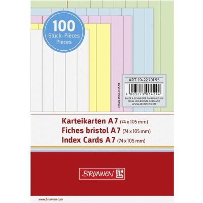 Brunnen, Fiche, Fiches d'information (A7, 100x, 190 g/m²) - Publicité Brunnen, Fiche, Fiches d'information (A7, 100x, 190 g/m²) - Publicité