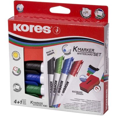 Kores, Marqueur, Whiteboardmarker Set (4x) - Publicité Kores, Marqueur, Whiteboardmarker Set (4x) - Publicité