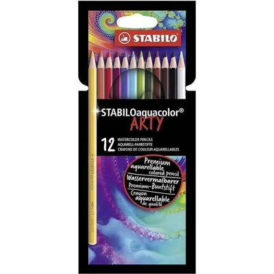 Stabilo Aquacolor ARTY Crayons de couleur - 12 pièces - Publicité Stabilo Aquacolor ARTY Crayons de couleur - 12 pièces - Publicité