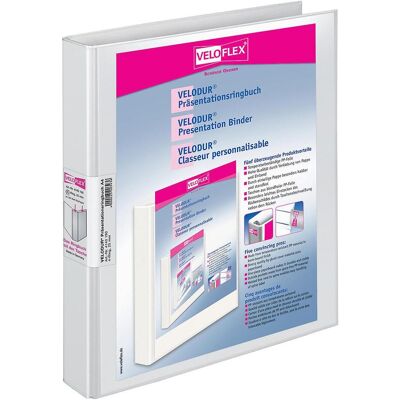 Veloflex, Classeur, Classeur à anneaux de présentation 4D-Mechanik VELODUR, A4, carton PP (A4, 40 mm) - Publicité Veloflex, Classeur, Classeur à anneaux de présentation 4D-Mechanik VELODUR, A4, carton PP (A4, 40 mm) - Publicité