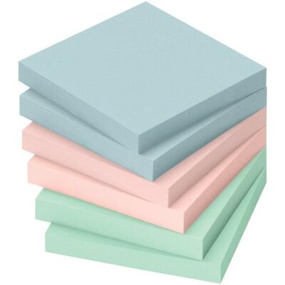 Global Notes, Notes adhésives, Notes repositionnables Pastellmix 75 x75, 100 feuilles par bloc, 6 blocs par paquet (2 blocs par (75 x 75 mm) - Publicité Global Notes, Notes adhésives, Notes repositionnables Pastellmix 75 x75, 100 feuilles par bloc, 6 blocs par paquet (2 blocs par (75 x 75 mm) - Publicité