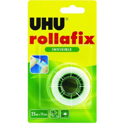 UHU, Ruban adhésif, Rouleau de recharge de ruban adhésif, Rollafix, 25mx19mm (19 mm) - Publicité UHU, Ruban adhésif, Rouleau de recharge de ruban adhésif, Rollafix, 25mx19mm (19 mm) - Publicité