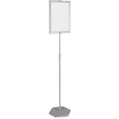 Bi-Office, Présentoir, Présentoir sur pied Argent Réglable en hauteur (A4) - Publicité Bi-Office, Présentoir, Présentoir sur pied Argent Réglable en hauteur (A4) - Publicité